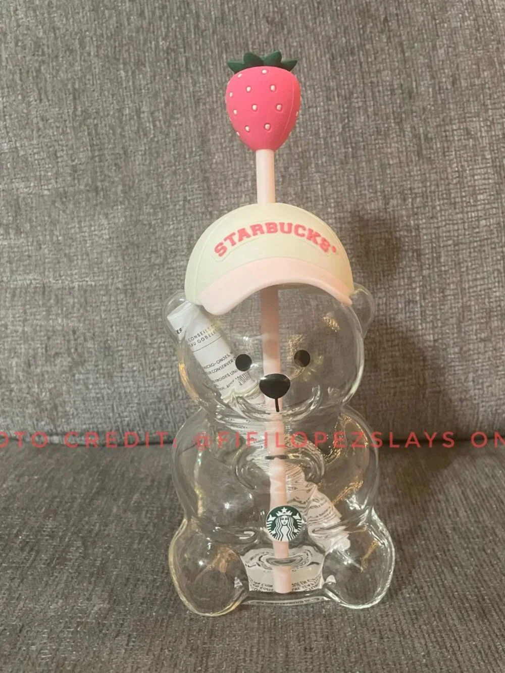 2026 Starbucks Bearista Bear Tumbler – Strawberry Topper & Baseball Cap